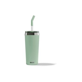 SIGG Thermobecher Helia, 0.6L, Edelstahl, Halm, Green