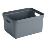 Sigma Home Boîte de rangement 32 l Bleu/Gris