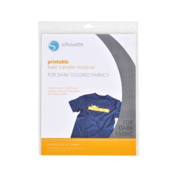 Silhouette Aufbügelfolie für dunkle Stoffe, Set mit 5 Stück, für dunkle Stoffe Silhouette Aufbügelfolie für dunkle Stoffe, Set mit 5 Stück, für dunkle Stoffe