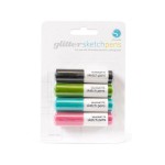 Silhouette Zeichenstifte-Set glitter, Je 1 Stk. noir, vert, aqua, rosa