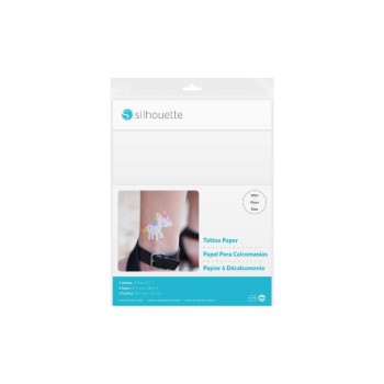 Silhouette bedruckbares Tattoo Papier weiss, 2 Stück, 21.5 x 27.9 cm Silhouette bedruckbares Tattoo Papier weiss, 2 Stück, 21.5 x 27.9 cm