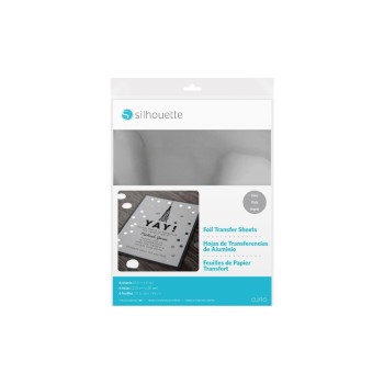 Silhouette Transferfolie silber, 6 Blatt, 21.5 x 27.9 cm Silhouette Transferfolie silber, 6 Blatt, 21.5 x 27.9 cm