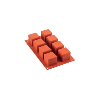 Silikomart Moule de cuisson Dé, Silicone, 50 x 50 mm, brun Silikomart Moule de cuisson Dé, Silicone, 50 x 50 mm, brun