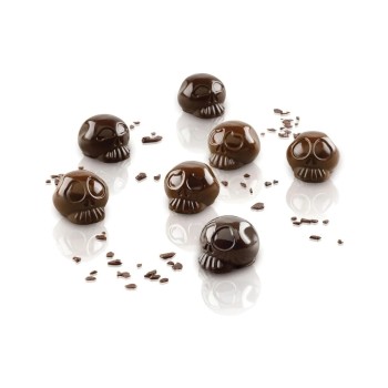 Silikomart Pralinenform Totenkopf, Füllmenge: 10ml x 12