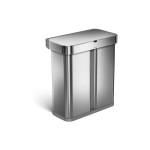 Simplehuman Poubelle Dual Compartmen 25 l, Argenté