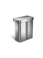 Simplehuman Poubelle Dual Compartmen 25 l, Argenté