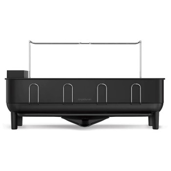 Simplehuman Abtropfgestell, black  matt, Edelstahl, schwenkbarer Auslauf, Gummifüsse