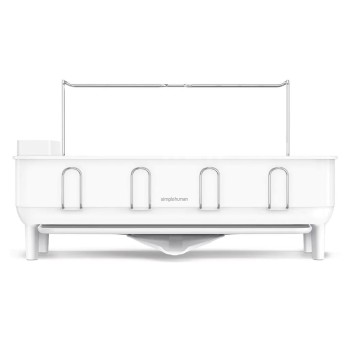 Simplehuman Abtropfgestell, white, Edelstahl, schwenkbarer Auslauf, Gummifüsse