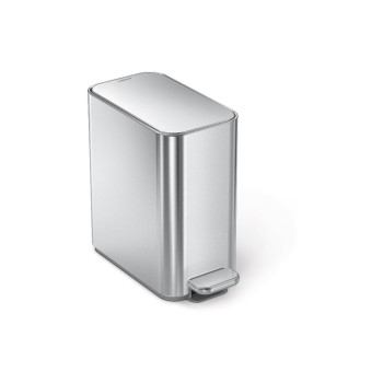 Simplehuman Treteimer, silver, 5 Liter, gebürsteter Edelstahl