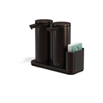 Simplehuman Dispenser a sensore con custodia Dual Sensor Pump 2 x 414 ml, bronze