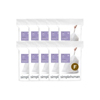 Simplehuman Sacs poubelle Code F, 30 l, 200 pièces