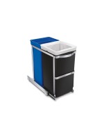 Simplehuman Schrank-Abfalleimer 35L (20/15), ausziehbar, Stahl