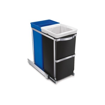 Simplehuman Schrank-Abfalleimer 35L (20/15), ausziehbar, Stahl