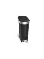 Simplehuman Poubelle à pédale Slim Step Can 40 l Noir