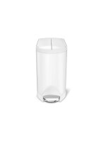 Simplehuman Abfalleimer, 10L, Edelstahl, white