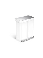 Simplehuman Poubelle Step Can 34+24 l Blanc