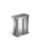 Simplehuman Poubelle Step Can 34+24 l argent