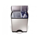 Simplehuman Bacs de recyclage CW1830 46 litres, argent