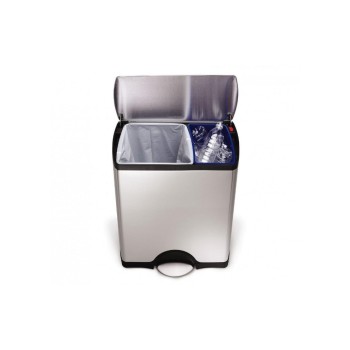 Simplehuman Bacs de recyclage CW1830 46 litres, argent
