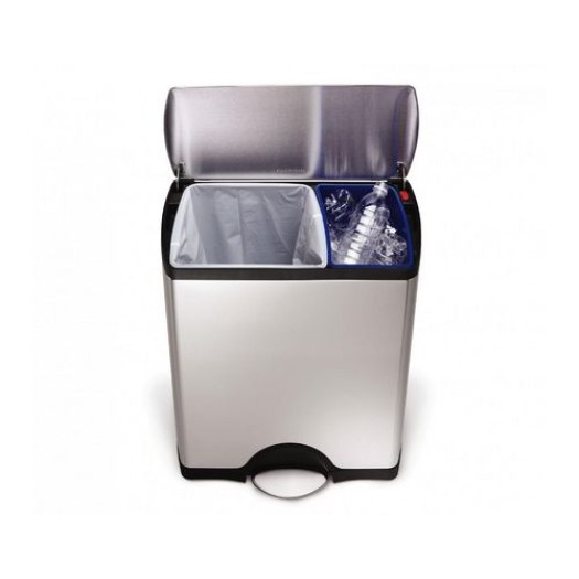 Simplehuman Bacs de recyclage CW1830 46 litres, argent