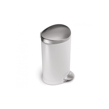 Simplehuman Poubelle à pédale CW1835CB 6 litres, blanc, résistant aux empreintes digitales