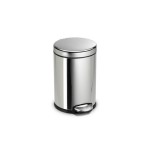 Simplehuman Poubelle à pédale 4,5 l, argent poli