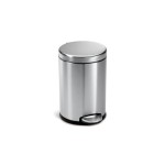 Simplehuman Poubelle à pédale 4,5 l, argent mat