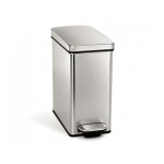 Simplehuman Poubelle à pédale CW1898CB 10 litres, argent