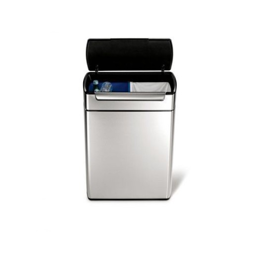 Simplehuman Bacs de recyclage CW2018 48 litres, argent