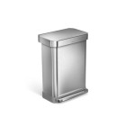 Simplehuman Poubelle à pédale CW2023 55 litres, argent