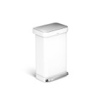 Simplehuman Poubelle à pédale CW2027 45 litres, blanc