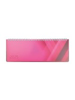 Simplex Pultkalender Colors 2025, pink, 1 Woche/2 Seiten, 290x105mm