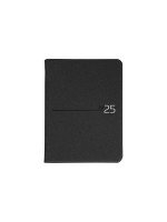 Simplex Wochenagenda Pocket 2025, 1 Woche / 2 Seiten, 75x112mm, schwarz