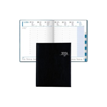 Simplex Managertimer 2026, schwarz, 208 x 258 mm, 1 W/2, Spalteneinteilung Simplex Managertimer 2026, schwarz, 208 x 258 mm, 1 W/2, Spalteneinteilung