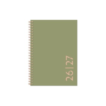 Simplex Emploi du temps scolaire Colors Weekly A5 2026/2027, Vert olive