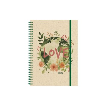 Simplex Schüleragenda Graspapier weekly A6, 1 Woche auf 2 pages, 12 Mt. Love Simplex Schüleragenda Graspapier weekly A6, 1 Woche auf 2 pages, 12 Mt. Love