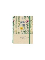 Simplex Schüleragenda Graspapier weekly A6, 1 Woche auf 2 pages, 12 Mt. Flowers