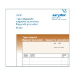 Simplex: Tagesrappoerte dreisprachig A5, Dreisprachig, braun, A5