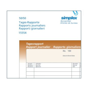 Simplex: Tagesrappoerte dreisprachig A5, Dreisprachig, braun, A5 Simplex: Tagesrappoerte dreisprachig A5, Dreisprachig, braun, A5