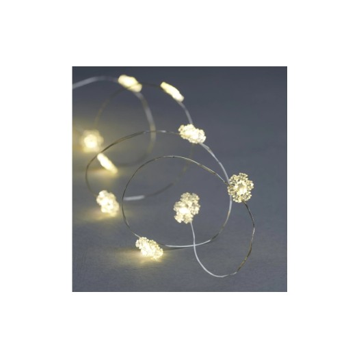 Sirius Guirlande lumineuse à LED Angel Hair Nynne, 1.9 m, 20 LED, argenté