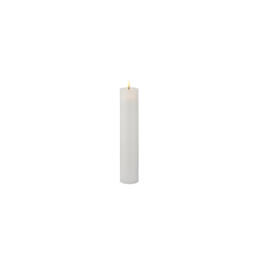 Sirius Bougie LED Soie Exclusive, Ø 5 x 25 cm, Blanc