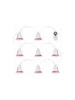 Sirius LED Lichterkette Tiffany Glocke, red, 8 LEDs, 1.05x5.5x5 cm (LxHxD),exkl. 2xAA B.