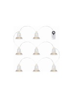 Sirius LED Lichterkette Tiffany Glocke,Gold, 8 LEDs, 1.05x5.5x5 cm (LxHxD),exkl. 2xAA B.