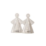 Sirius LED Engel Albert, 2 Stück,Glas,Weiss, 2x3 LEDs, 10.5x6.5 cm (HxD), inkl.2x1CR2032
