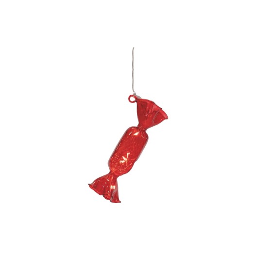 Sirius Boule de Noël Bonbon Hannah, 12 cm, rouge
