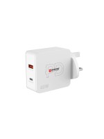 SKROSS power supply Multipower Combo+, UK, USB-C / USB-A, USB-C cable 160cm, white