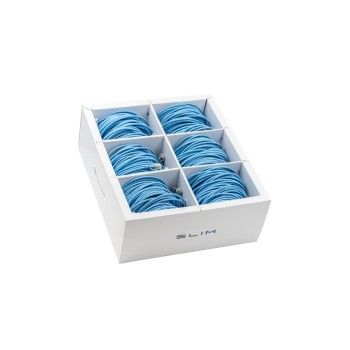SLIM Câble patch slim RJ-45, Cat 6A, U/FTP, 0.5 m, Bleu, paquet de 90 SLIM Câble patch slim RJ-45, Cat 6A, U/FTP, 0.5 m, Bleu, paquet de 90