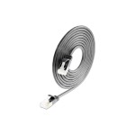 SLIM Câble patch slim RJ-45, Cat 6A, U/FTP, 0.15 m, Noir