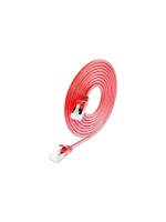 SLIM Câble patch slim RJ-45, Cat 6A, U/FTP, 0.15 m, Rouge