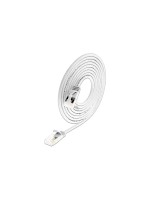 SLIM patch cable: 15cm, white, 50-Pack, Cat.6A, U/FTP, LSOH, Klinke nicht brechbar